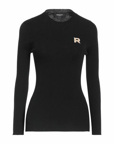 Rochas Woman Sweater Black Virgin Wool Cover