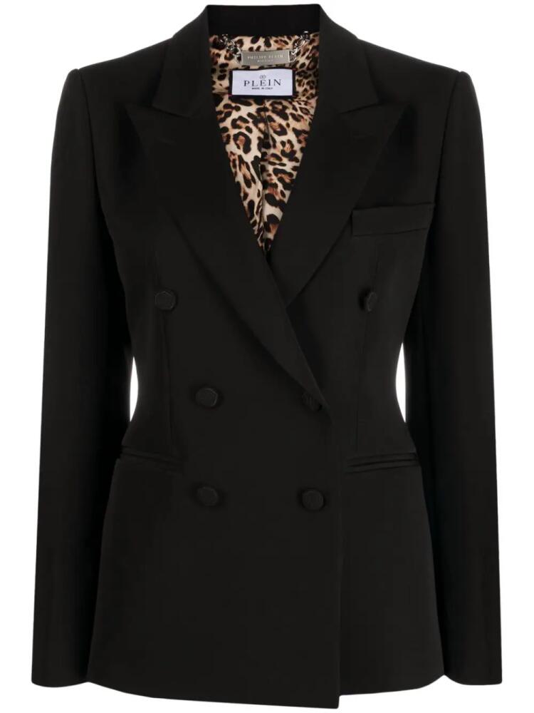 Philipp Plein double-breasted cady blazer - Black Cover