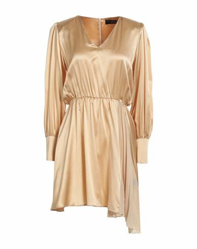 Federica Tosi Woman Mini dress Sand Silk, Lycra Cover