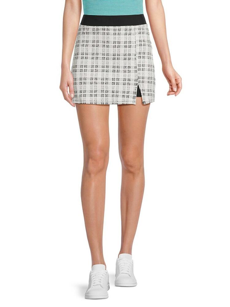 Beach Riot Women's Adrienne Plaid Mini Skort - Ivory Multi Cover