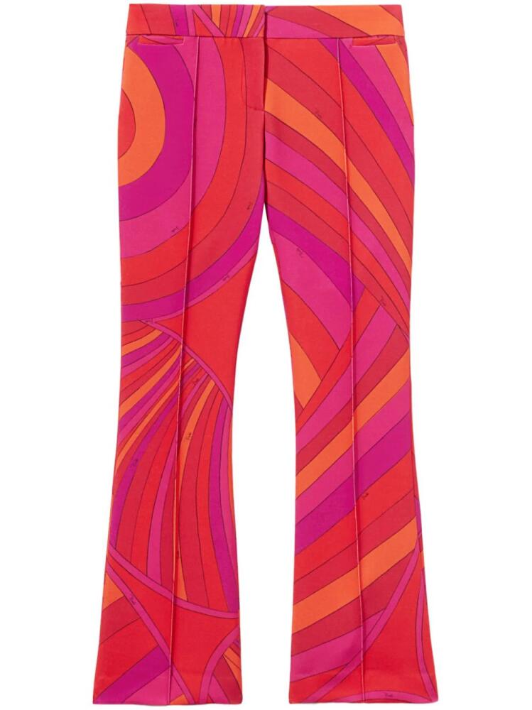 PUCCI Iride-print flared trousers Cover