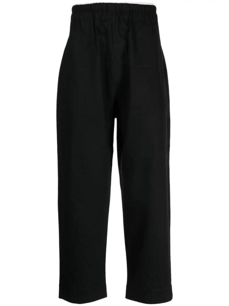 Toogood elastic-waist cotton trousers - Black Cover