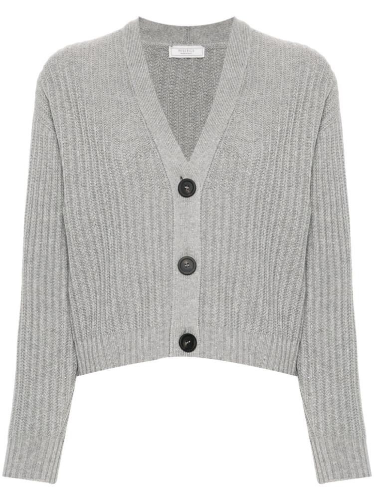 Peserico ribbed cardigan - Grey Cover