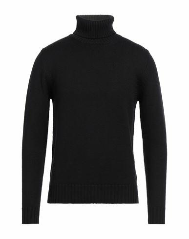 Alpha Studio Man Turtleneck Black Merino Wool Cover