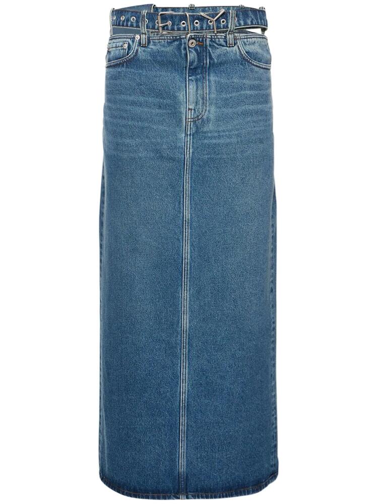 Y/PROJECT Denim Midi Skirt W/logo Belt Cover