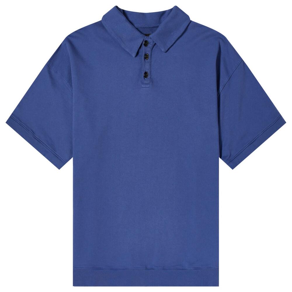 Monitaly Men's French Terry Polo Shirt in Navy Cover