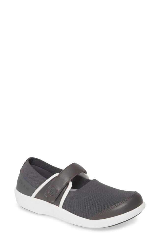 TRAQ by Alegria Qutie Mary Jane Flat in Charcoal Cover