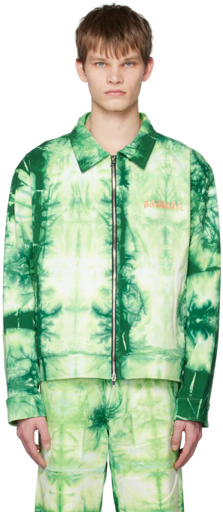 Nahmias Green Tie Dye Jacket Cover