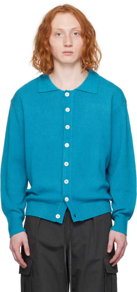 Dunst Blue Open Collar Cardigan Cover