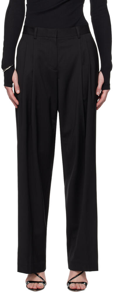 Helmut Lang Black Double Pleated Trousers Cover