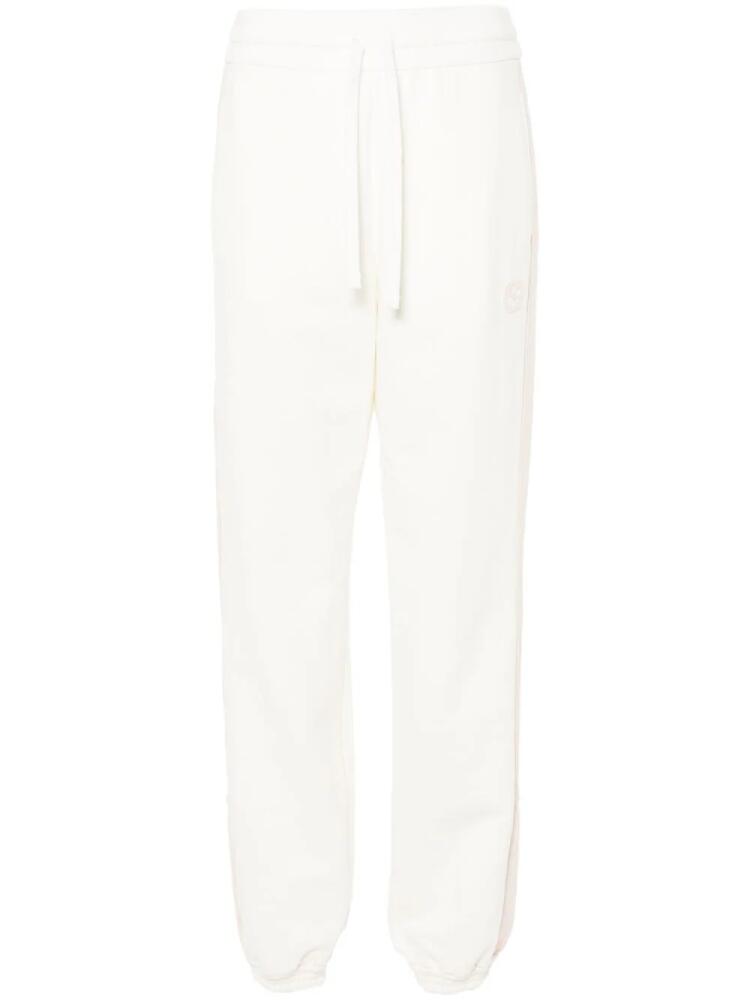 Gucci Interlocking G-patch cotton track pants - Neutrals Cover