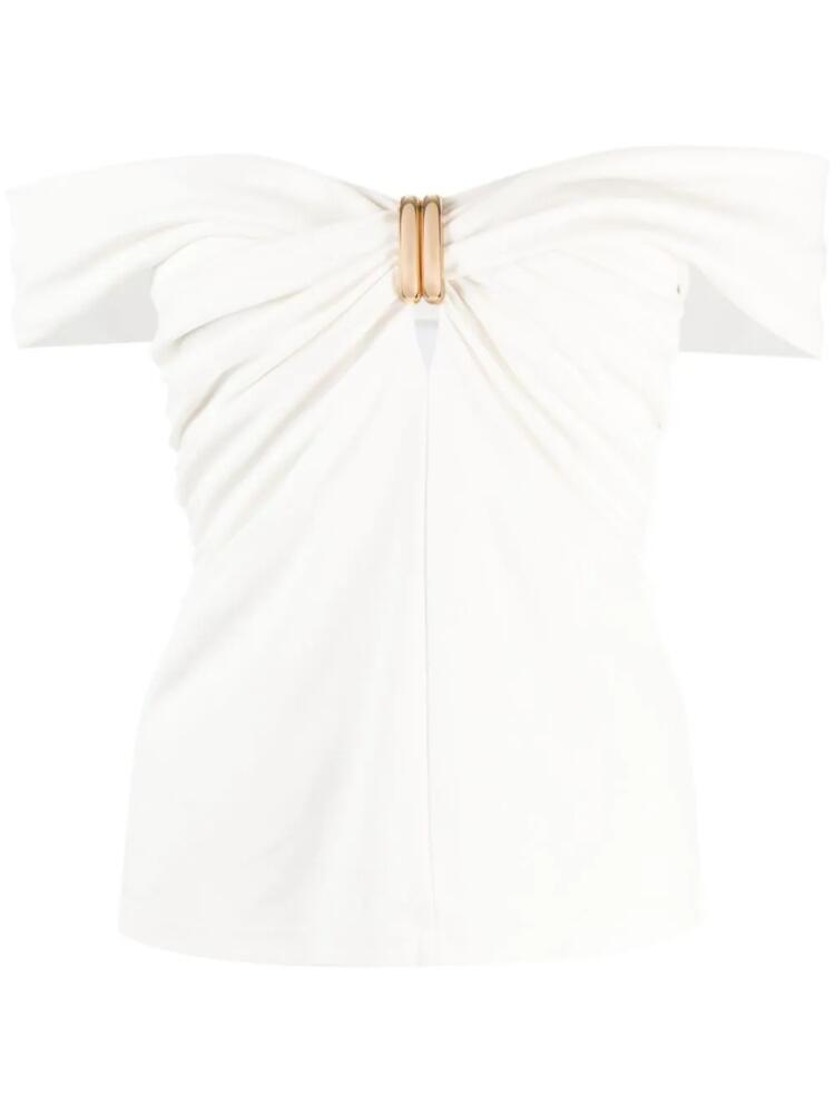 Acler Alberton off-shoulder top - White Cover