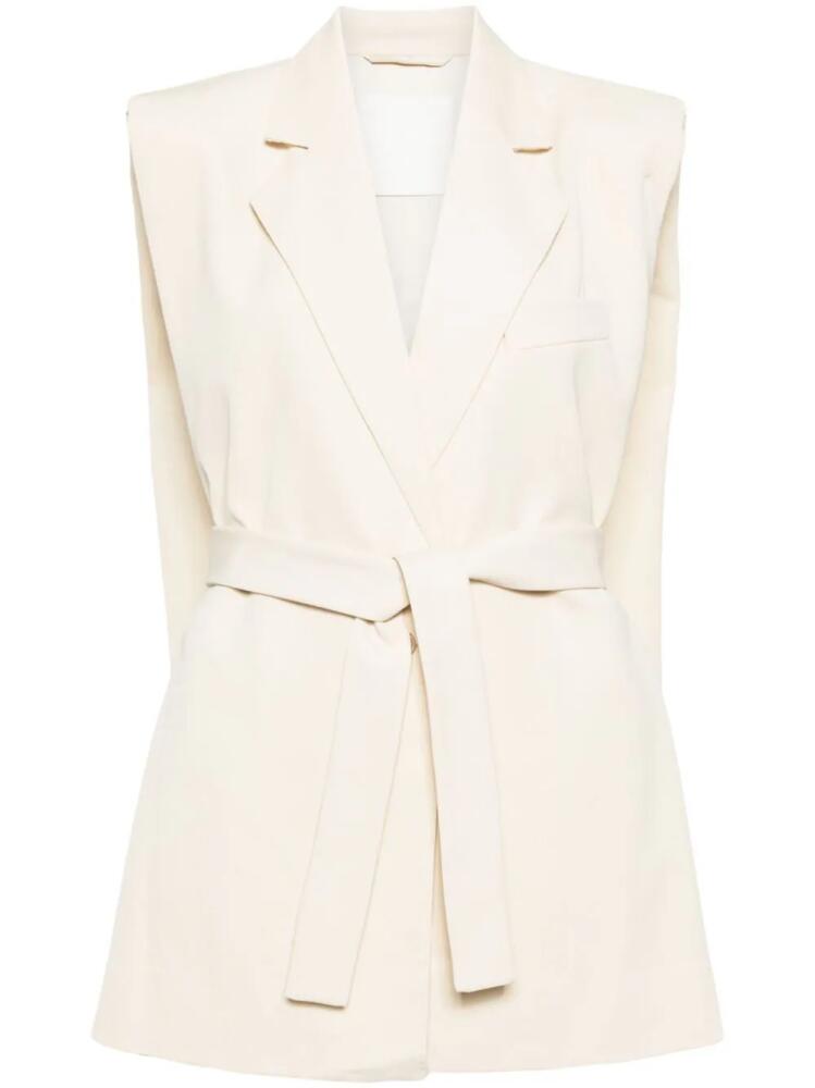 JNBY oversized sleeveless blazer - Neutrals Cover