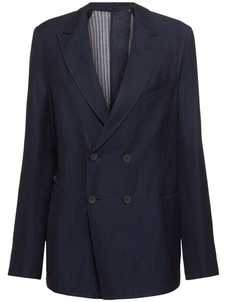 BETTTER Dina Wool & Linen Double Breast Blazer Cover