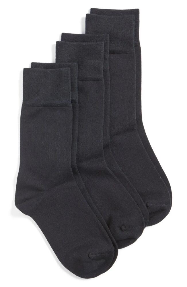 Nordstrom Crew Socks in Black Cover