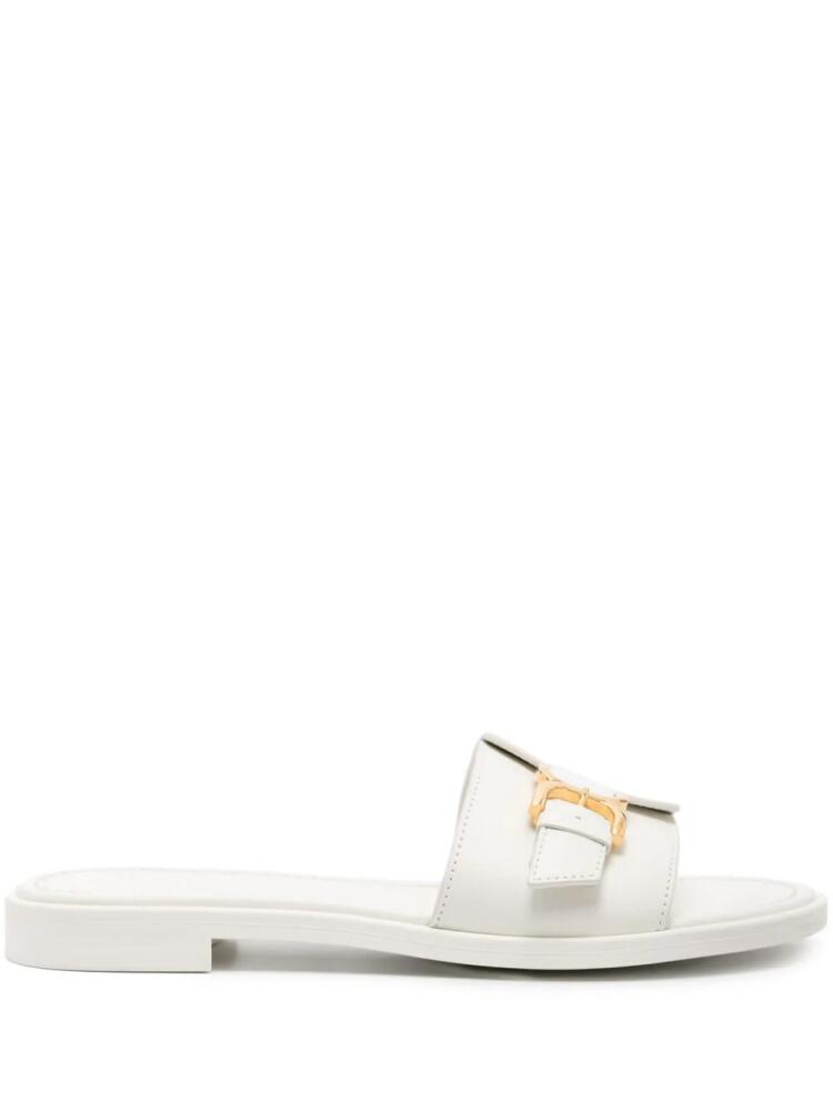 Chloé Marcie leather slides - White Cover