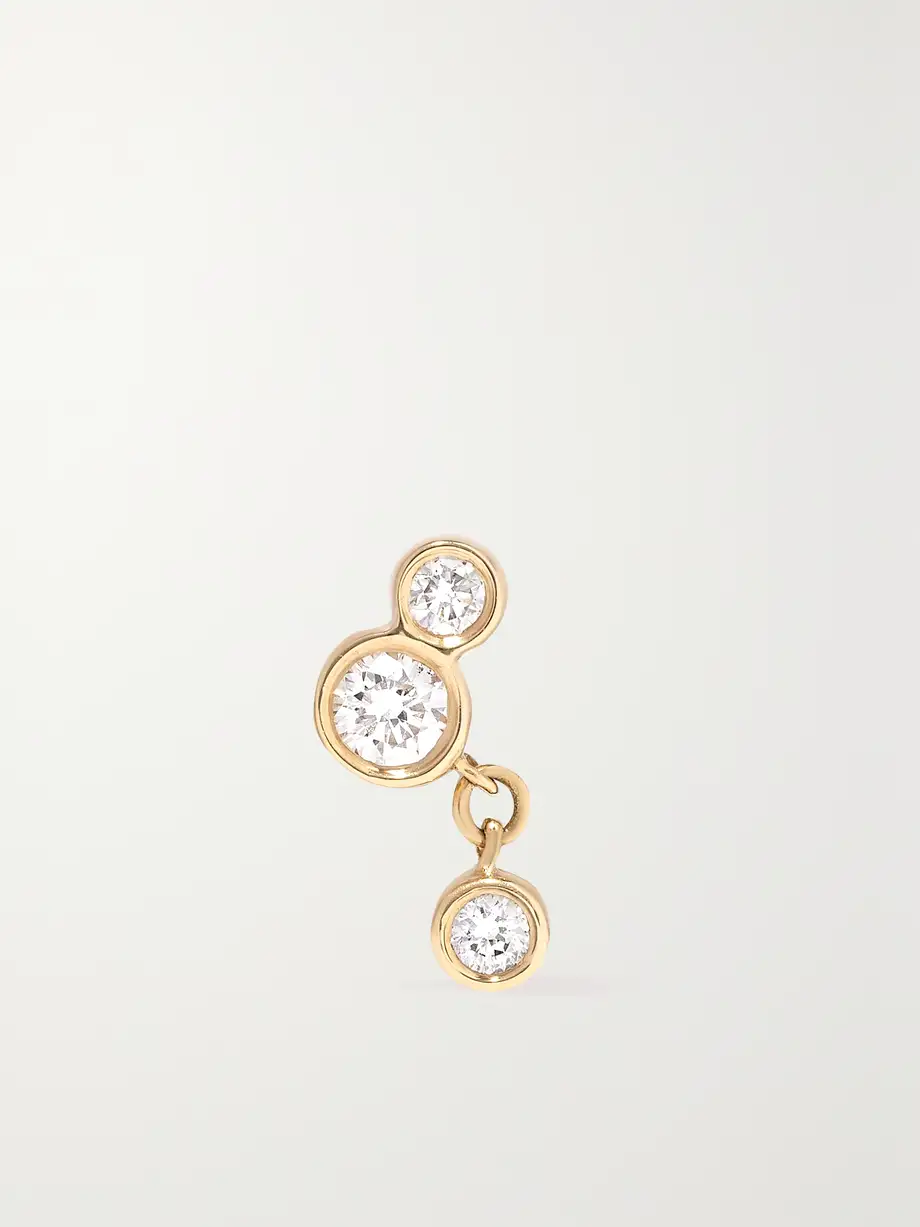 Kimaï - Riva 18-karat Recycled Gold Laboratory-grown Diamond Single Earring - One size Cover