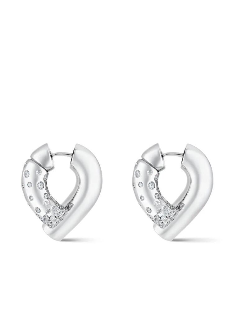 Tabayer 18kt white gold Oera diamond hoop earrings - Silver Cover