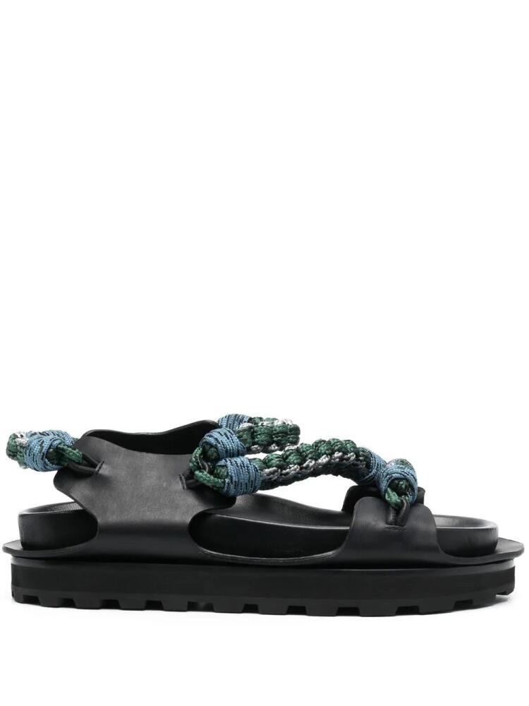 Jil Sander interwoven-design multicoloured sandals - Black Cover