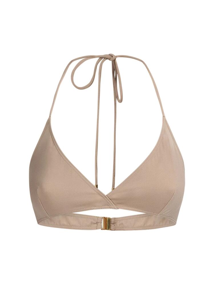 SAINT LAURENT 70s Nylon Blend Bikini Top Cover