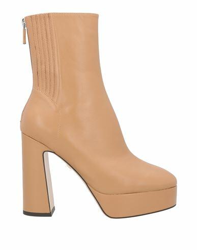 Lola Cruz Woman Ankle boots Camel Soft Leather Cover