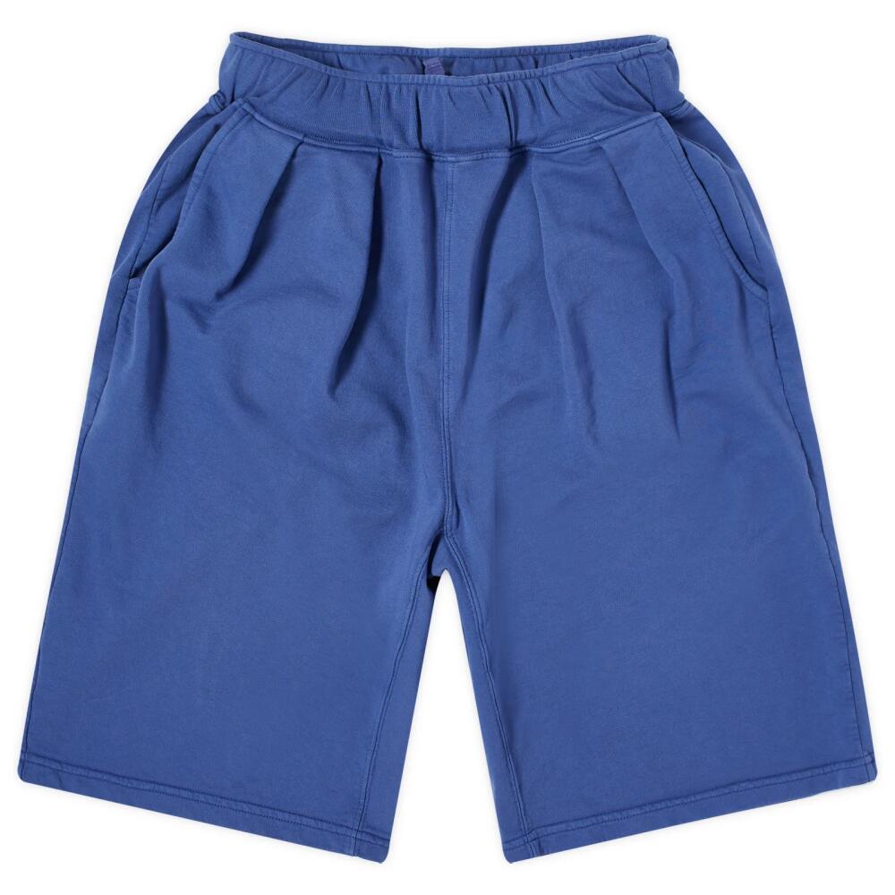 Monitaly Men's Pleated Sweat Shorts in Navy Cover