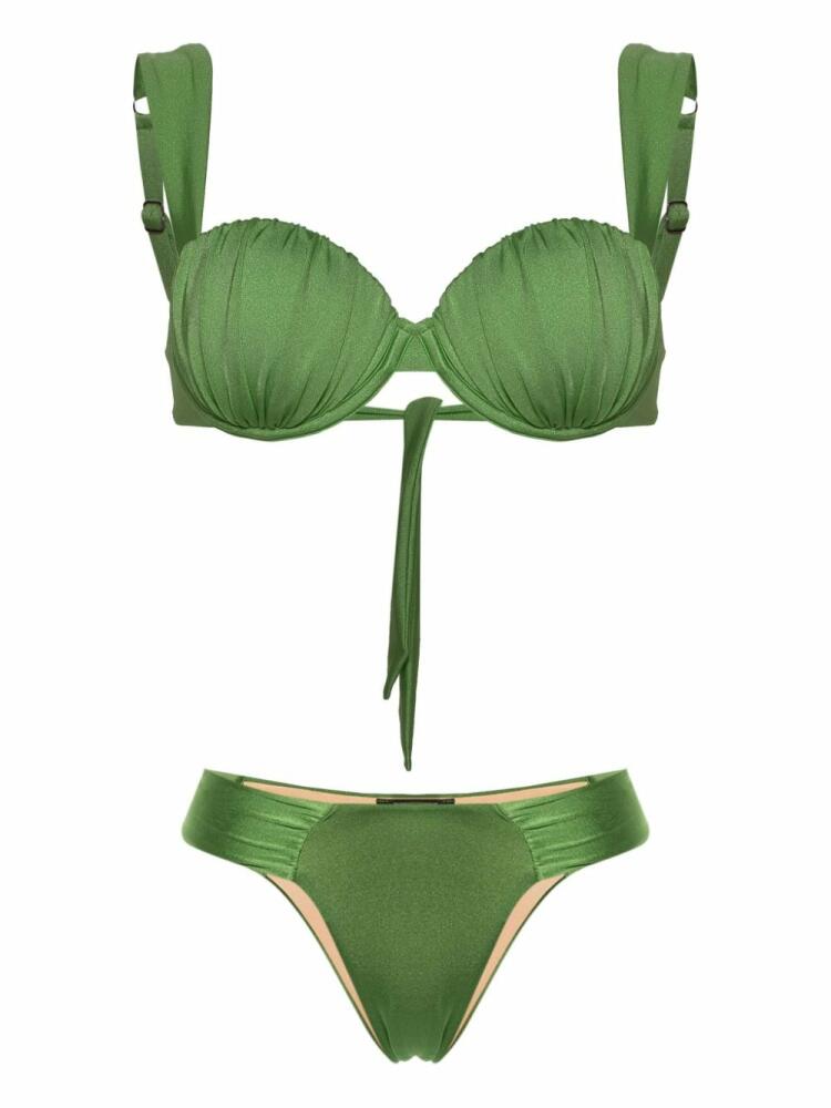 Noire Swimwear ruched balconette bikini - Green Cover