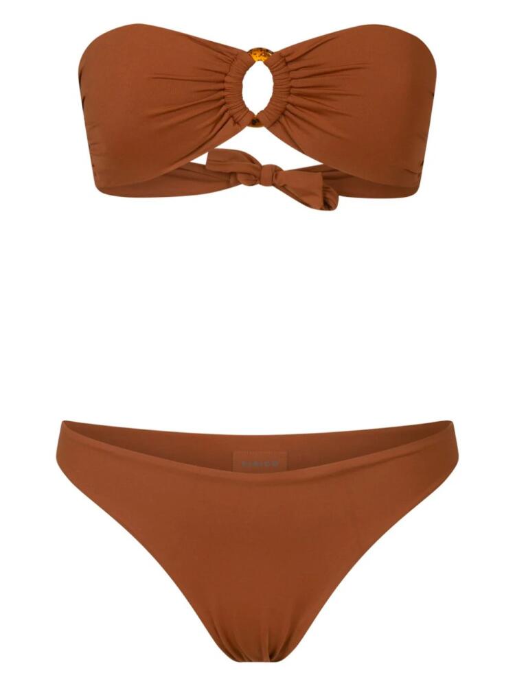 Fisico ring-detail bikini - Brown Cover