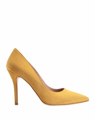 8 By Yoox Moire' Point Toe Pump Woman Pumps Ocher Viscose Cover