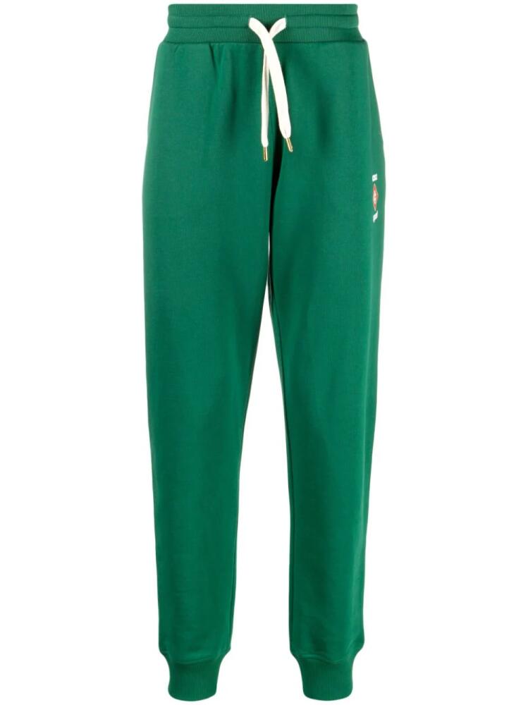 Casablanca logo-print cotton track pants - Green Cover