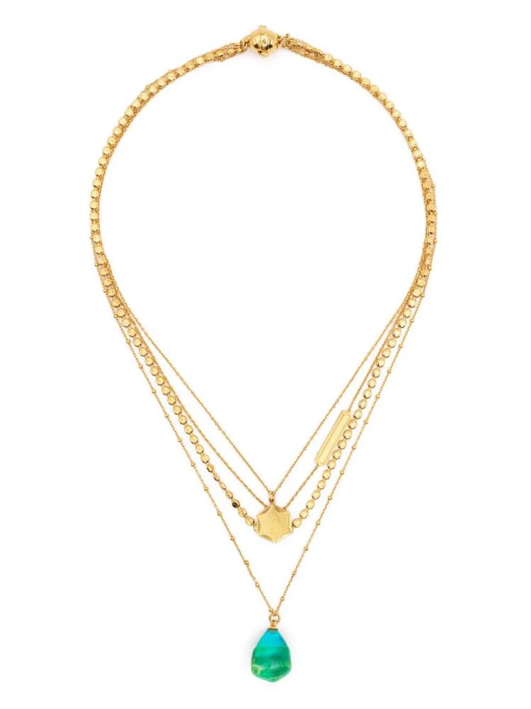 Panconesi pearl chain-link necklace - Gold Cover