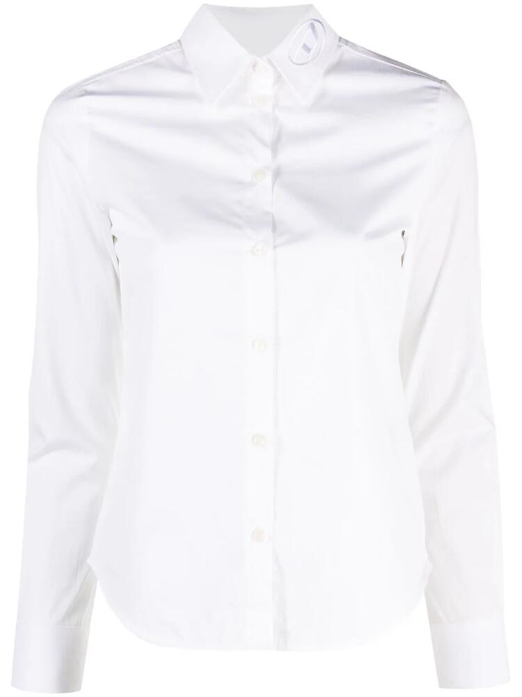 Diesel logo-embroidered cotton shirt - White Cover