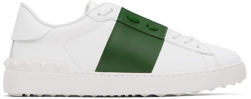 Valentino Garavani White & Green Open Sneakers Cover