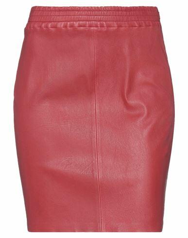 Desa 1972 Woman Mini skirt Brick red Leather Cover