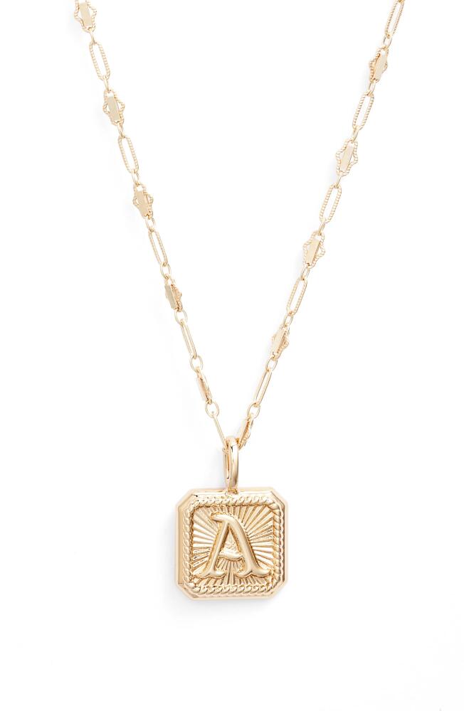 MIRANDA FRYE Harlow Initial Pendant Necklace in Gold - A Cover