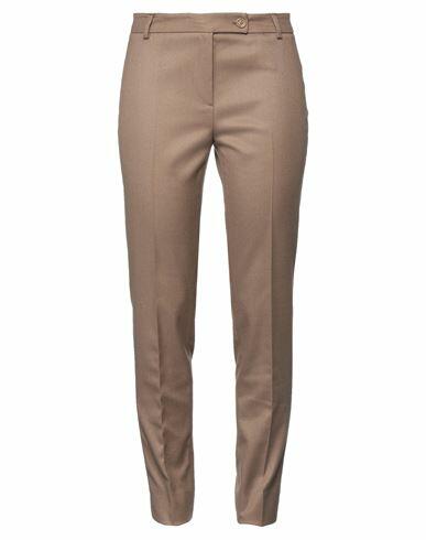 Emisphere Woman Pants Light brown Wool, Elastane Cover