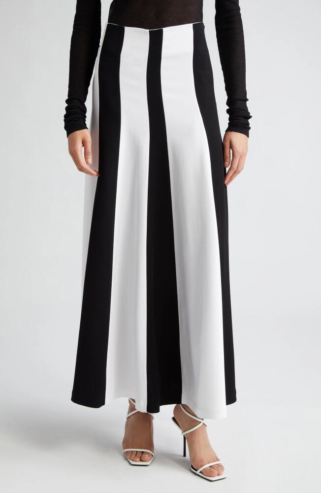 BITE Studios Two-Tone Stripe Maxi Skirt in Black White Cover