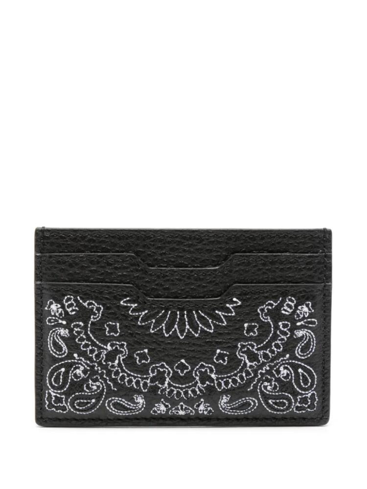 AMIRI embroidered bandana-motif cardholder - Black Cover