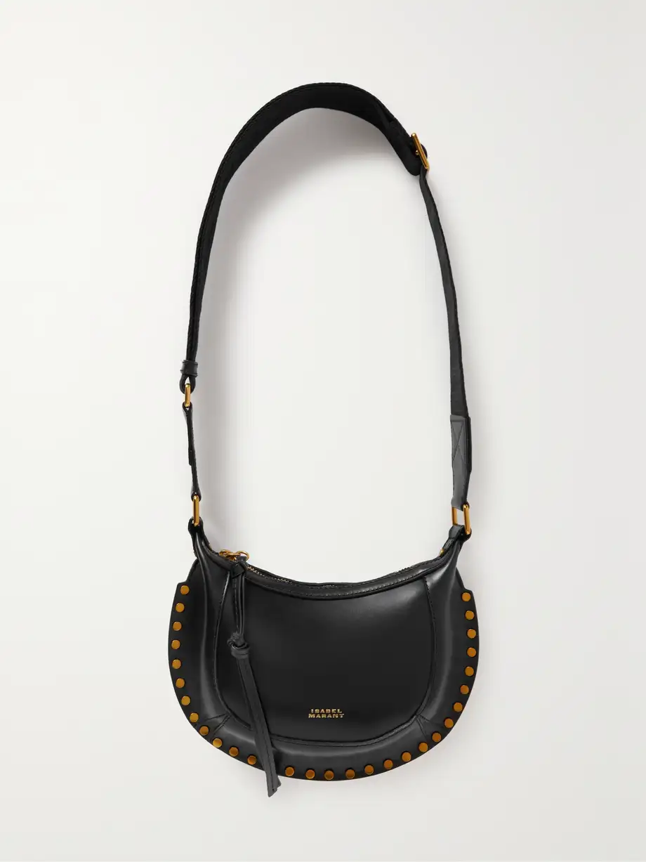 Isabel Marant - Mini Moon Stud-embellished Leather Shoulder Bag - Black Cover