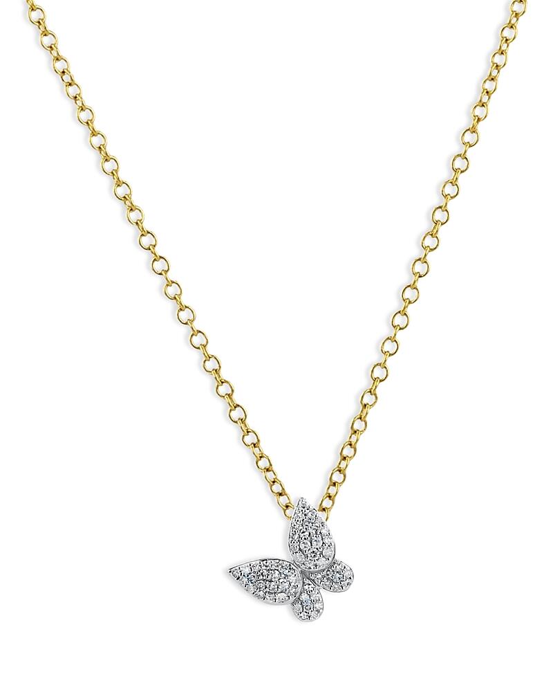 Phillips House Rhodium & 14K Gold Symphony Diamond Butterfly Pendant Necklace, 16-18 Cover