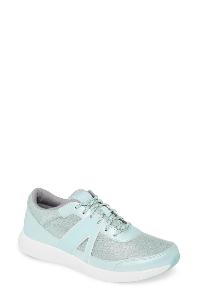 TRAQ by Alegria Qarma Sneaker in Mint Dew Leather Cover