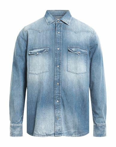 Pence Man Denim shirt Blue Cotton Cover