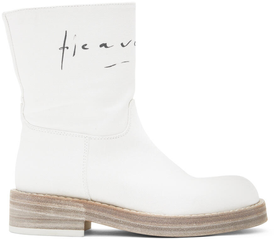 Ann Demeulemeester White Canvas Billie Boots Cover