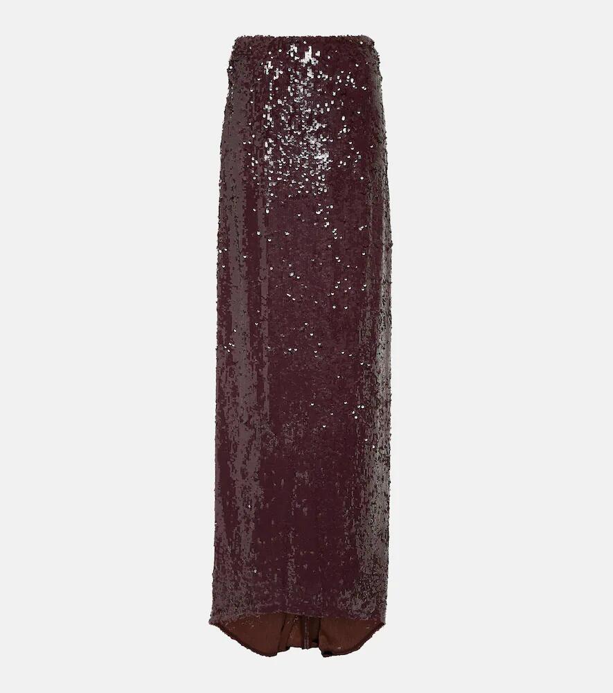 Dries Van Noten Sequined jersey maxi skirt Cover