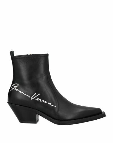 Versace Woman Ankle boots Black Leather Cover