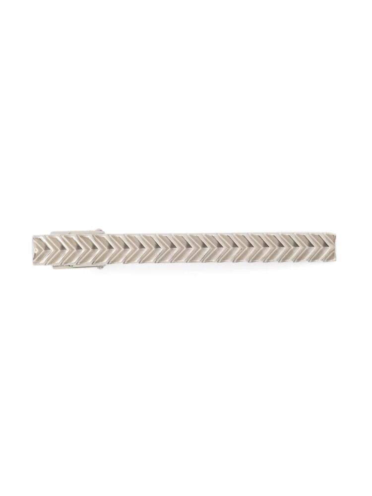 Lanvin embossed-pattern tie clip - Silver Cover