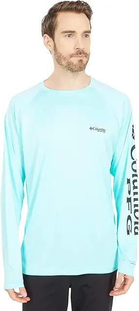 Columbia Terminal Tackle L/S Shirt (Gulf Stream/Black Logo) Men's T Shirt Cover