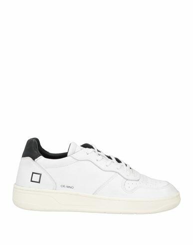 D. a.t. e. Man Sneakers White Soft Leather Cover