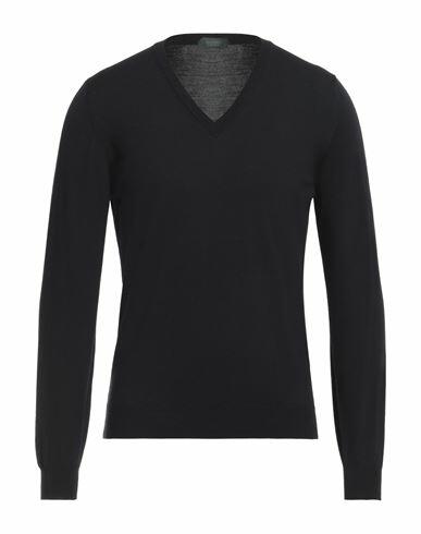 Zanone Man Sweater Midnight blue Virgin Wool, Polyamide Cover