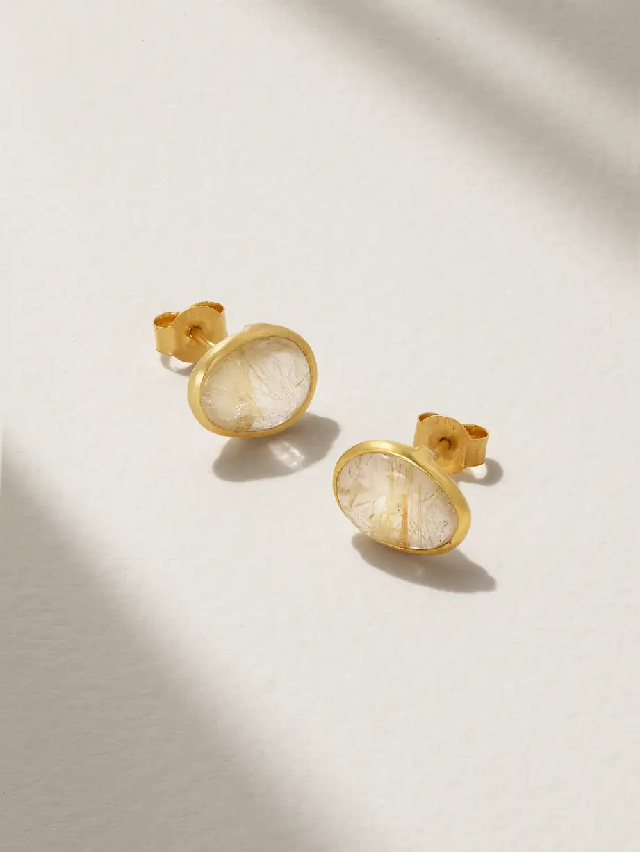 Pippa Small - 18-karat Gold Quartz Earrings - One size Cover